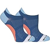 Columbia Women's Lightweight Color Block No Show Socks 2 Pair, Eve/White, One Size