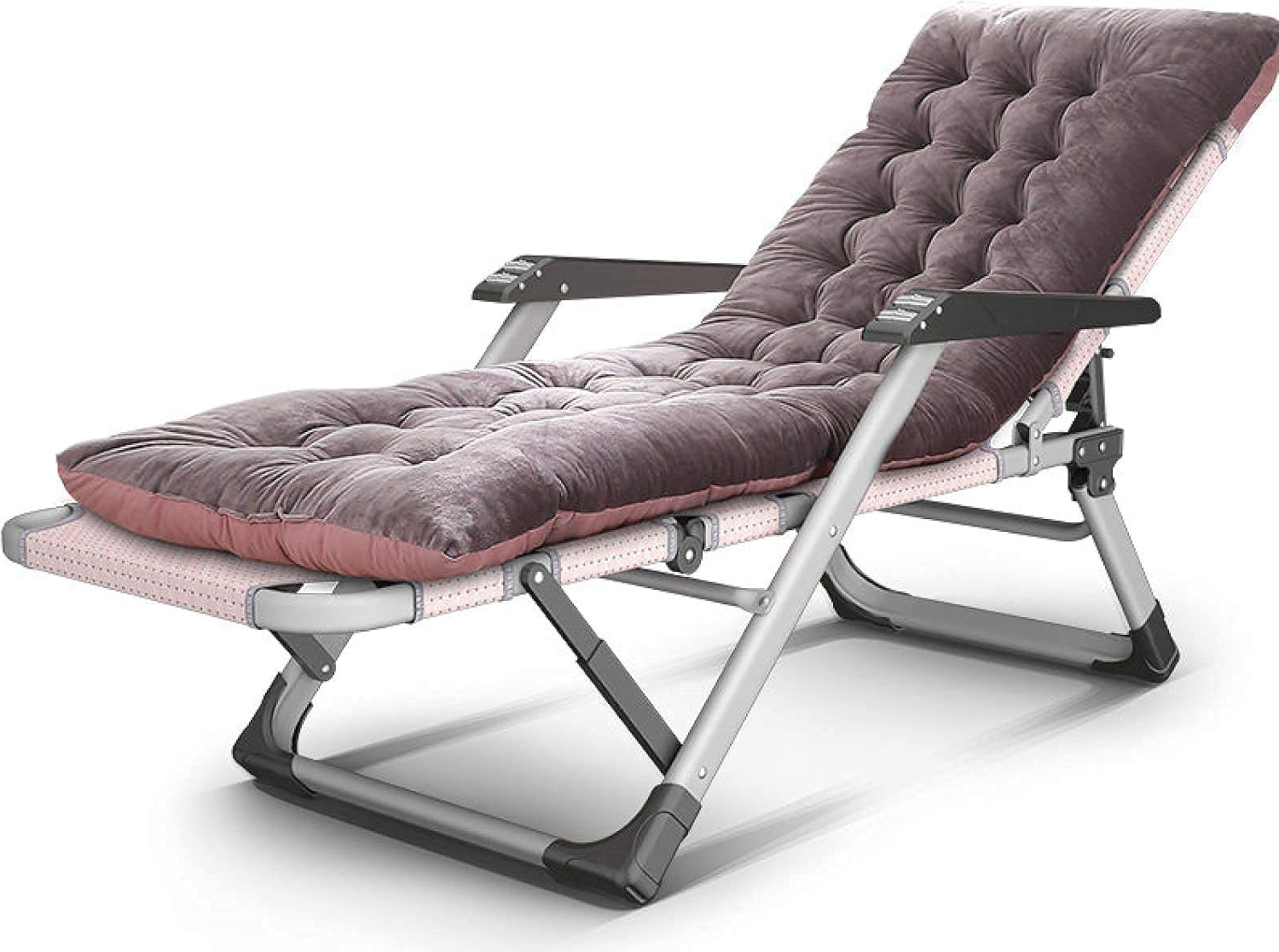 Folding Zero Gravity Deck Chair,with Cotton pad Lightweight Adjustable