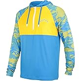 Zubaz NFL Men's Team Color Block Lightweight 1/4 Zip Hoodie with Camo Lines (Small - 5XL)