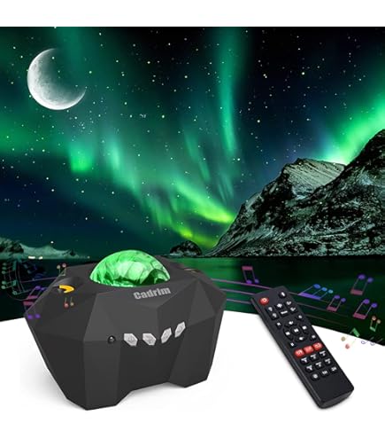 STAR AURORA ブラック 星空投影機 Amazon.com: Aurora Star Light 投影機附月亮銀河燈投影機附遙控器夜空