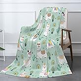 Llamas Blanket Throw Blanket for Bed Soft Cozy Fluffy Couch Blankets Fleece Blanket Throw Gifts for Women Men Girls Boys 50"x40"
