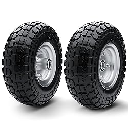 10-Inch 4.10/3.50-4 Tire and Wheel Flat Free by