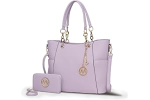 MKF Crossbody Bag for Women Set Handbag Wallet Purse - Top-Handle Tote - Removable Shoulder Strap Vegan Leather