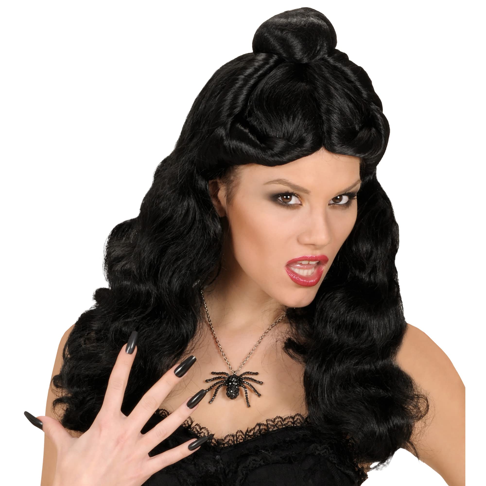 Victorian Vampira - Black Wig for Hair Accessory Fancy Dress