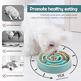 SUOXU Slow Feeder Dog Bowl Non Slip Puzzle Bowl Small Medium Dogs Cats view 2