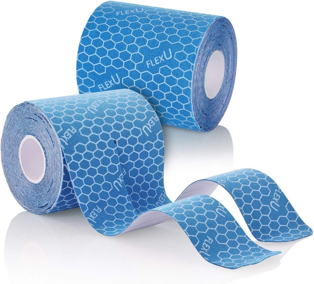 FLEXU Kinesiology Tape: 40 Wide Pre-Cut Y-Shape Strips (3" x 10"), Ideal for Lower Back Shoulders - Image 5