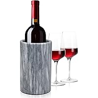 Modern Innovations Wine Chiller Elegant Grey Marble Wine Bottle Cooler Keeps Wine and Champagne Cold with Multipurpose…