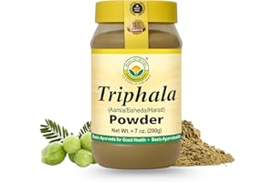 BASIC AYURVEDA Triphala Powder 7.05 Oz (200g) | 100% Natural Ayurvedic Blend of Amla, Haritaki & Bibhitaki | Supports Digestive Health, Detox & Wellness | No Additives | Vegan & Gluten-Free