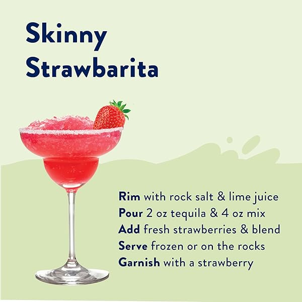 JORDAN’S SKINNY SYRUPS SUGAR FREE SYRUP, NATURALLY SWEETENED STRAWBERRY KEY LIME MARGARITA MIX, 32 OZ, LOW CALORIE FLAVORING, PROTEIN SHAKE, COCKTAIL & MORE, GLUTEN FREE, KETO FRIENDLY