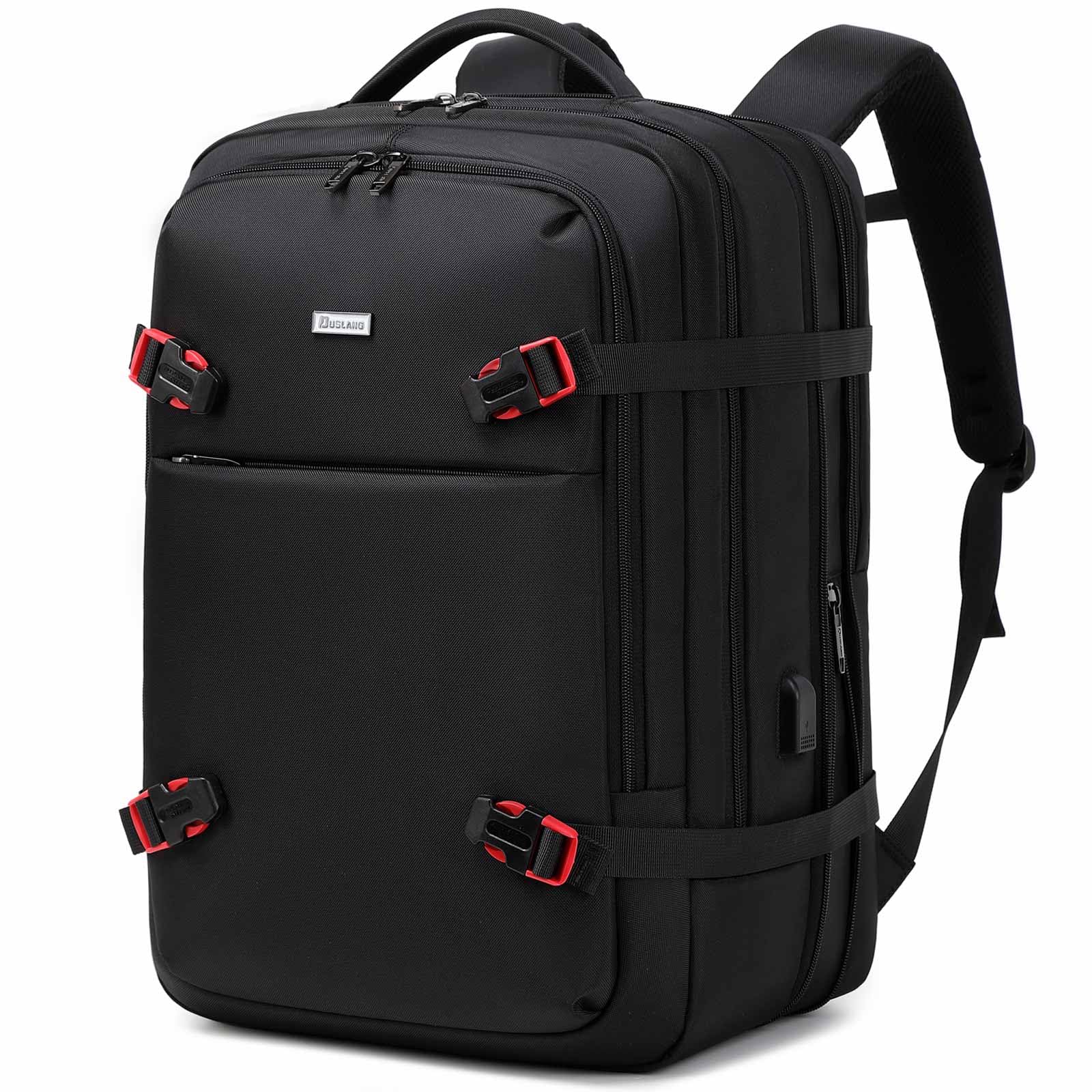 Photo 1 of DUSLANG 50L Travel Laptop Backpack,Expandable Extra Large Carry on Backpack for Airplane Weekender Suitcase Backpack for Men and Women,Fits 17.3 Inch Computer, Black