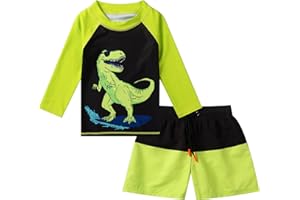 BTPEIHTD Kids Swimsuit Boys Rash Guard Swim Trunks UPF 50+ Fishing Surfing Beach Bathing Suit Quick Dry Toddler Swimwear Set
