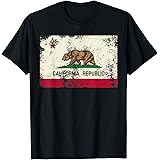 California State Flag Cali Life I Love CA ShirtsVintage California Republic T-shirt | I Love CA - Cali Life T-ShirtOEKO-TEX STANDARD 100