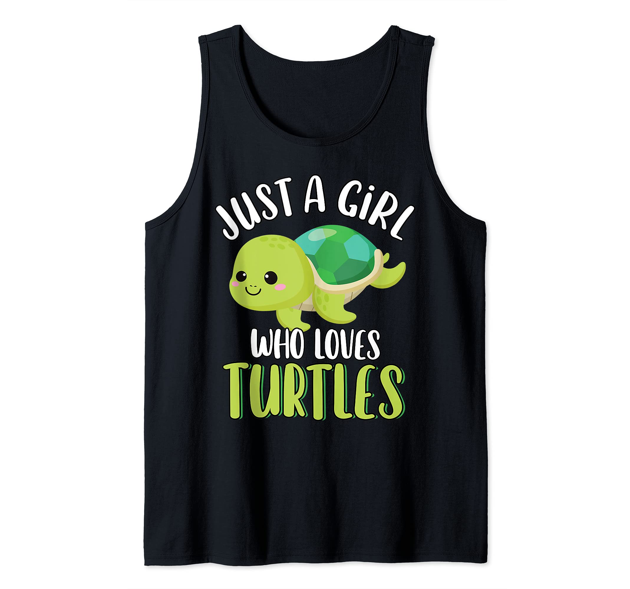 Just A Girl Who Loves Turtles Cute Kawaii Sea Turtle Lover Tank Top