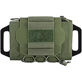 Qavctw Tactical MOLLE First Aid Pouch - 2-Piece System Med Roll Survival Medical Pouch with Handle, Rapid Access EMT Belt Pouch, EDC First Aid Kit for Military,Outdoor Emergence