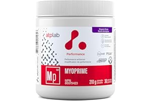 ATP LAB - Myoprime 210g (Organic Grape Flavour) 30-Servings - Creatine Monohydrate Powder - Creatine Protein Powder - Perform