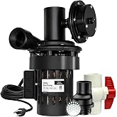 Automatic Utility Sink Pump 1/3 HP Directly Installed Under Sink | 17FT Head 22GPM Gravity-free Drainage Sink Pump for Sink/Laundry/Basement, Drain Screen, Check Valve and Ball Valve (115V)