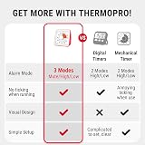 ThermoPro TM021 Visual Timer 60-Minute Countdown Large Dial Silent Alarm view 2