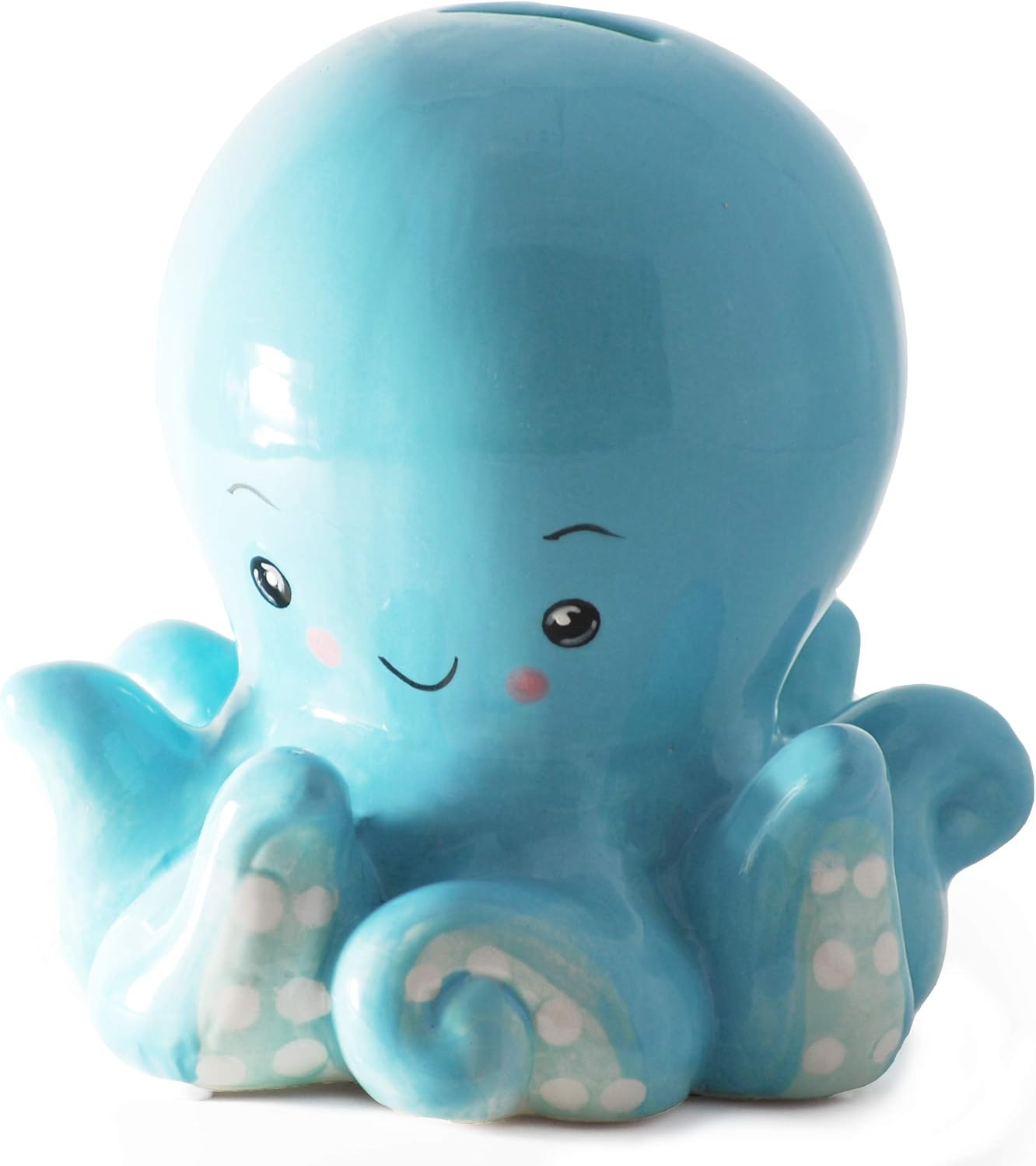 Hapinest Ceramic Octopus Piggy Bank for Boys - Nautical Nursery