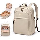 GOLF QUALITY 22L Travel Backpack for Women & Men,Carry On Bag for Airplanes Personal Item Laptop Backpack,17.3 Inch,Apricot