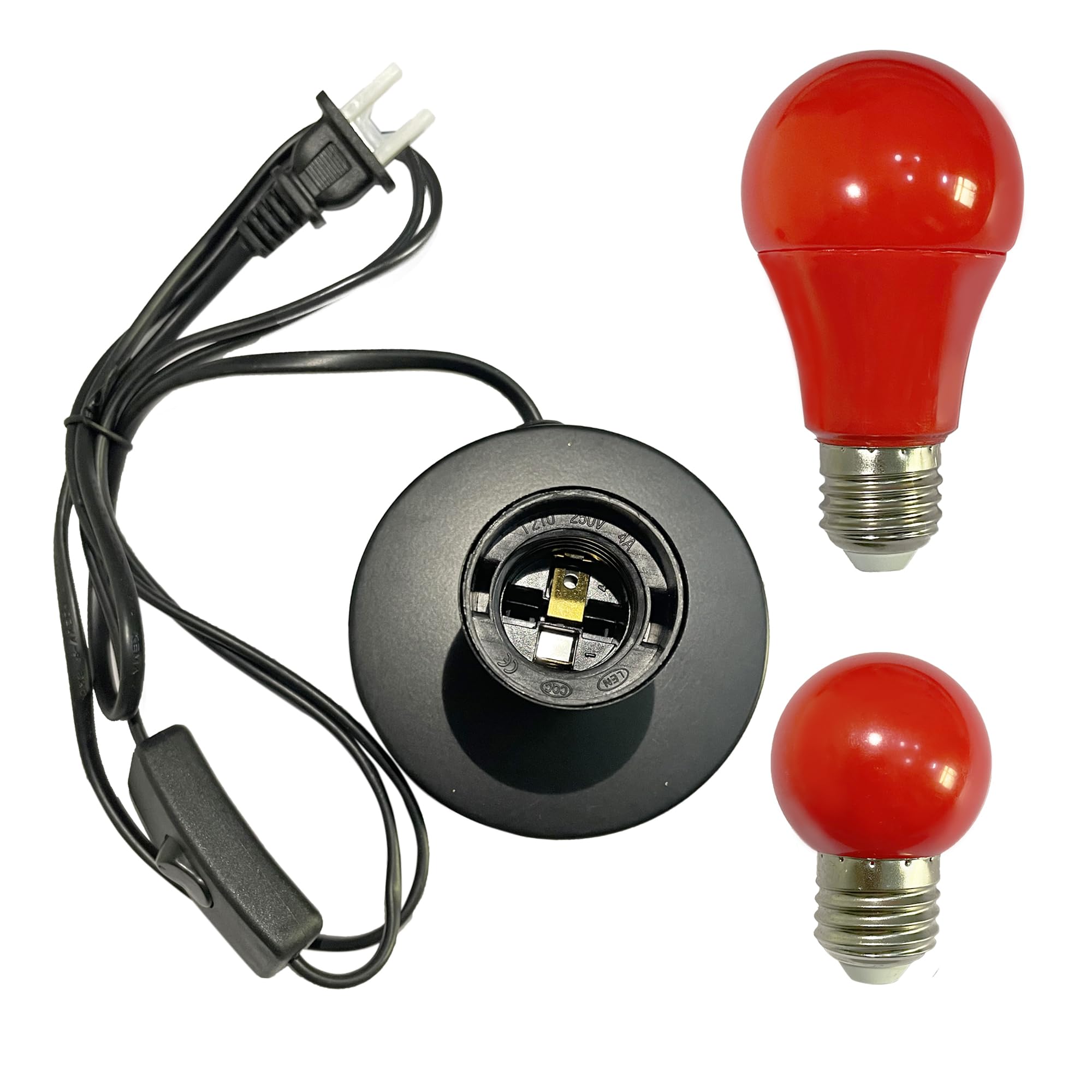 Photo 1 of **DIFFERENT BASE PLUGIN**YCCLDIPL Darkroom Safelights Portable Red Lamp, E27 LED Screw Mouth Wall Light 360 Degree Desk Light with Switch and 180cm Power Cord