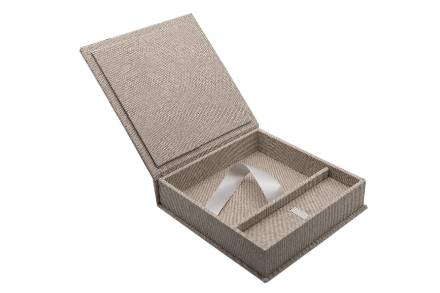 Elegantdisk Elegant Memory Box, Photo Box with USB Slot. Gift Box for USB Sticks and Photo Prints, 13 x 18 cm, Storage Box, Wedding Box, Photo Gift, 21 x 21 cm (Grey)