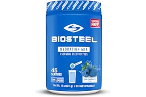 BIOSTEEL SPORTS BioSteel Zero Sugar Hydration Mix, Great Tasting Hydration with 5 Essential Electrolytes, Blue Raspberry Flavor, 45 Servings per Tub