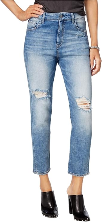 womens ripped ankle grazer jeans