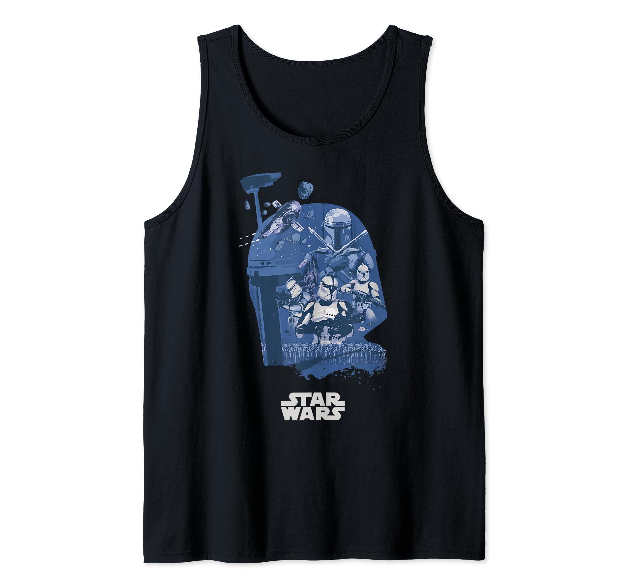 Star Wars Boba Fett Character Helmet Fill Tank Top