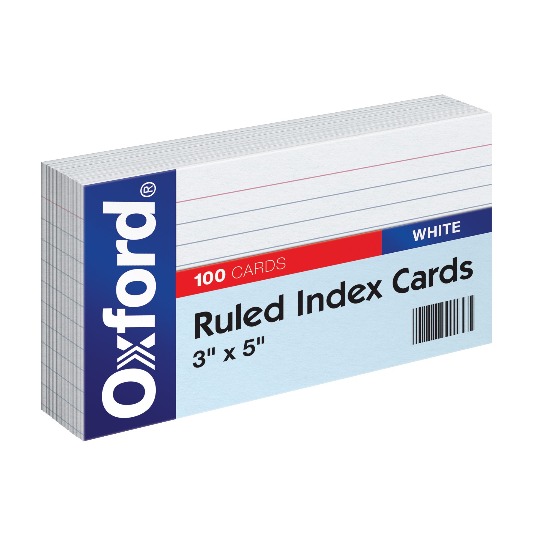 Oxford Ruled Index Cards, 3" x 5", White, 100Pack (31) Buy Online in