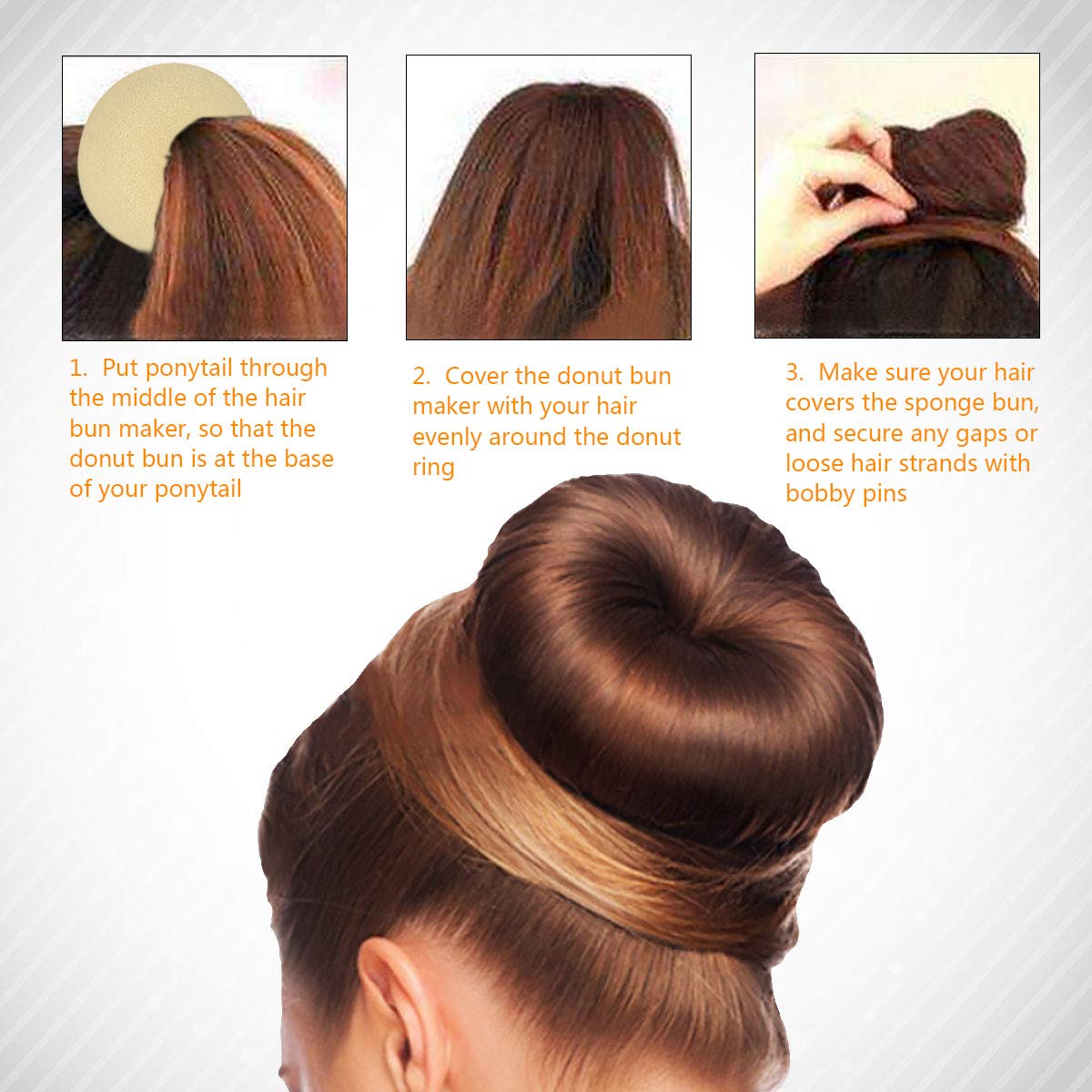 Clothing Shoes Accessories Hair Bun Sponge Donut With Pony Tail