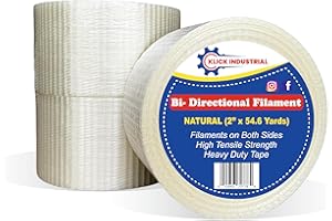 Bi-Directional Filament Tape,Fiberglass Reinforced Filament Strapping Tape, for Heavy Duty Packing, Steel Bundling, Wrapping,