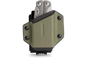 TACTICAL GEEK TX1MultiTool Sheath, EDC Multi Tool Holder Holster, Adjustable Sheath with Back Clip for Belt, Multi-Tool not Included (Green)