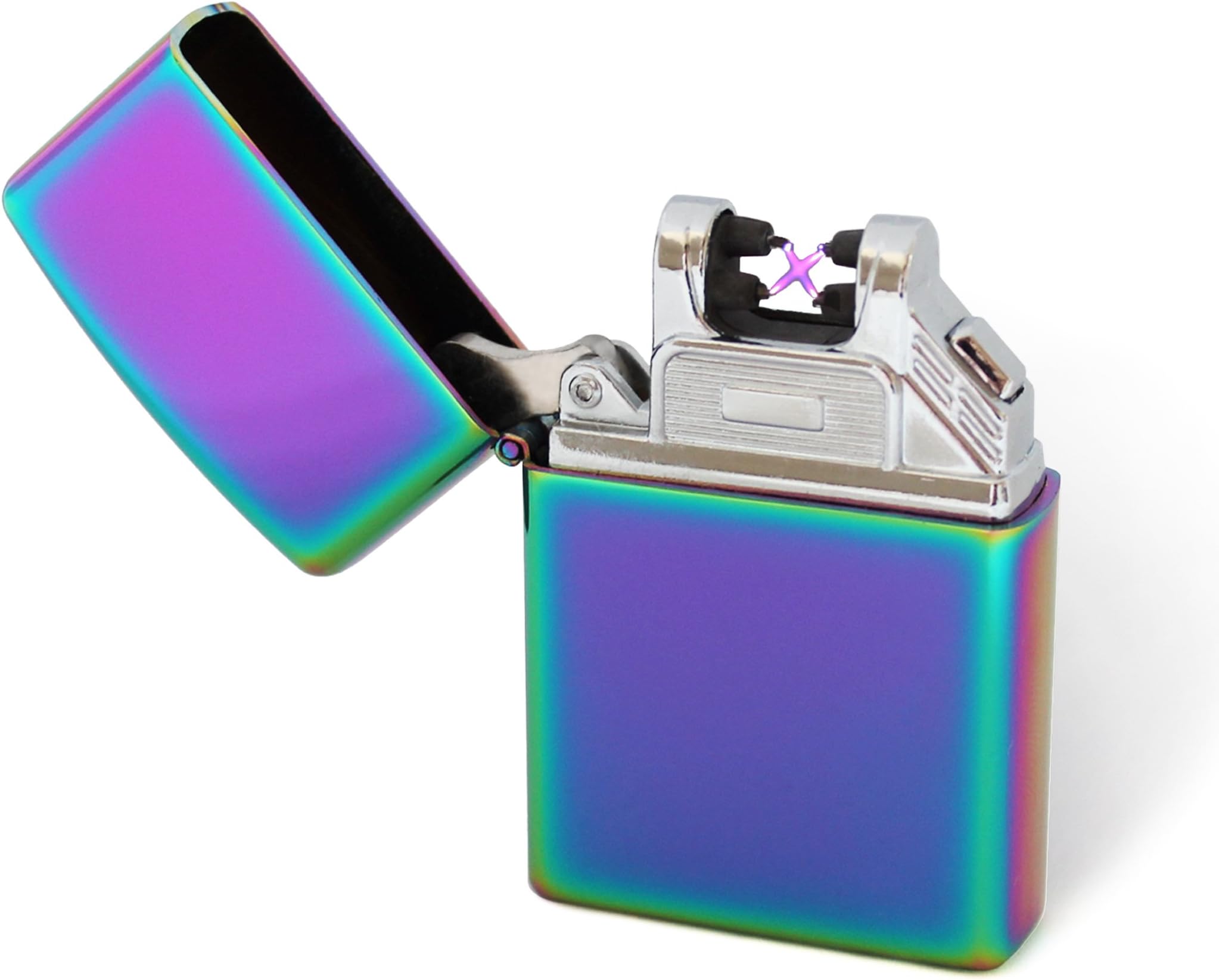 Dual Arc Lighter By Ookami - Plasma Technology USB Rechargeable Windproof Electric Lighter For Cigarettes, Camping, Fire Starting (Colorful)