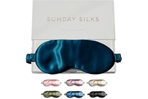 COLORADO HOME CO SUNDAYSILKS™ Premium Mulberry Silk Sleep Masks | Soft Eye Covers, Silk Sleep Mask Blackout [Midnight Blue] Silk Eye Masks for Sleep, Sleeping Mask for Women, Men, Silk Eye Mask for Sleeping & Travel