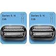 Series 5/6 53B Replacement Head for Braun Electric Foil Shaver, Compatible with New Generation Braun Razors 5020cs 5018s 5035s 5049cs 5050cs 6020s 6040cs 6075cc 6072cc 6090cc (2 Count)