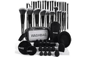 MAANGE Makeup Brushes 49 Pcs Makeup Kit, Multi-functional Makeup Tool Set with Makeup Brush Foundation Brush Make up Brushes Set (Black, 49 Piece Set)