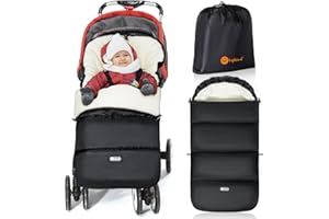 IvyWind Baby Bunting Bags for Stroller Universal, Winter Baby Warm Stroller Footmuff, Removable Stroller Sleeping Bag, Soft P