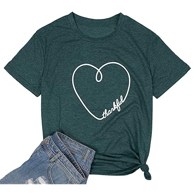 Buy Thankful Tshirts For Women Thanksgiving Tshirt Cute Thanksgiving Graphic T Shirts Tee Tops Online In Indonesia B07wcc1djz
