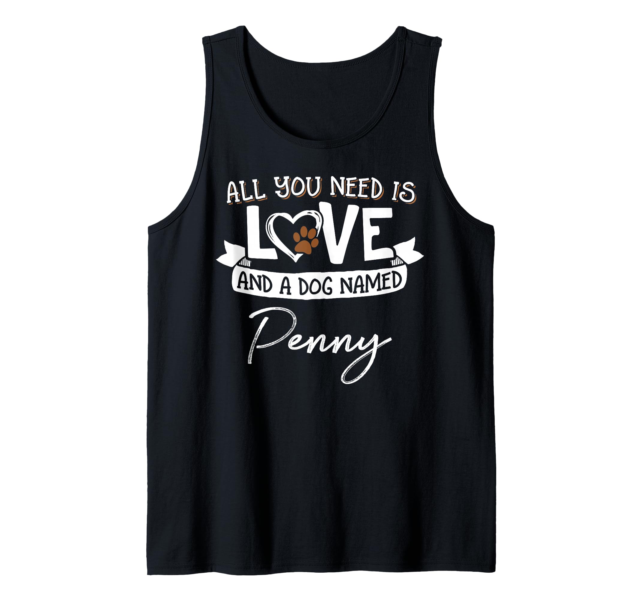 Cute Dog Named Penny Design for Women and Men Tank Top