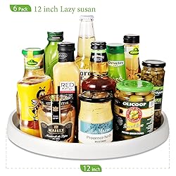 6 Pack 12 Inch Lazy Susan Turntable Rotating