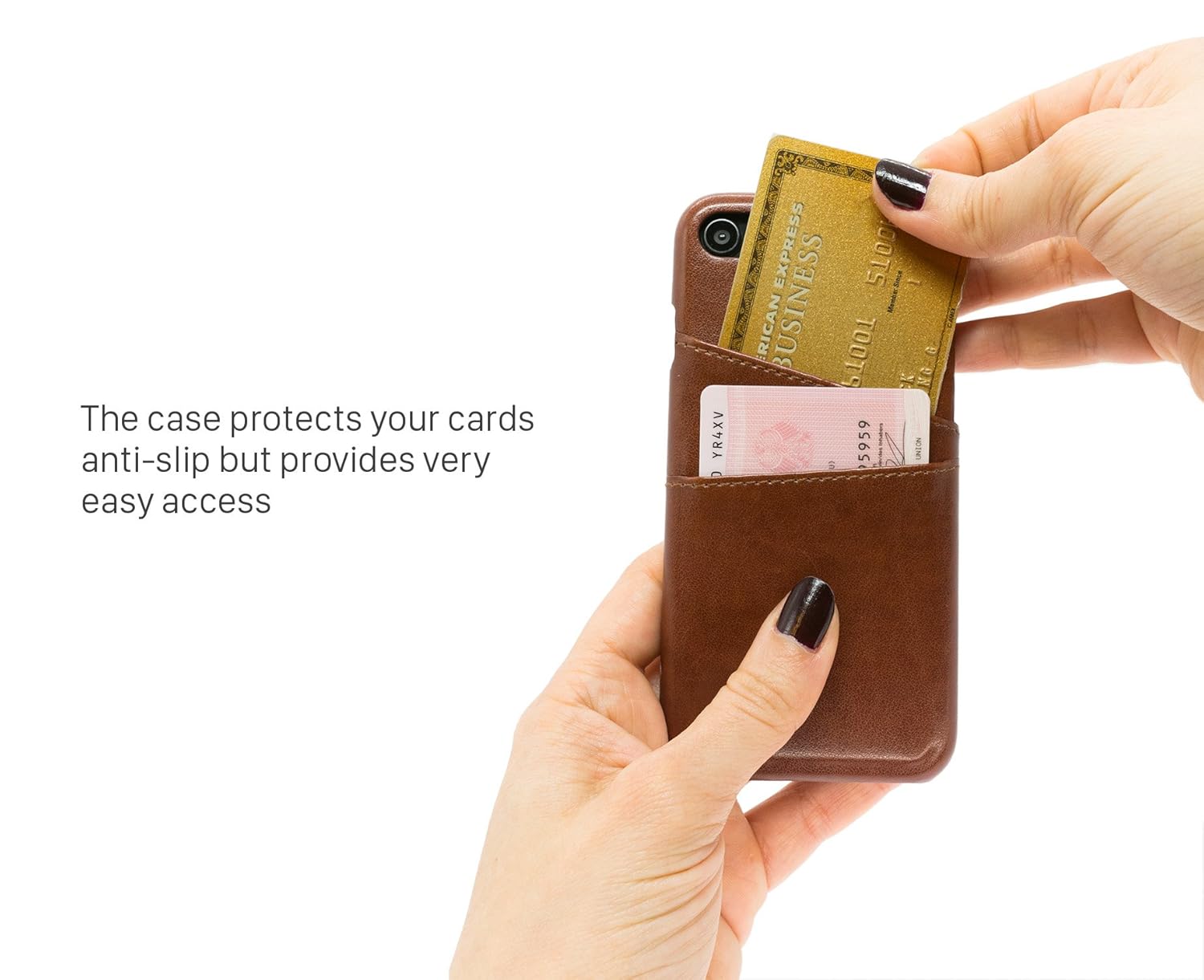 MyGadget Funda Back Case en Cuero PU con Tarjetero para Apple ...