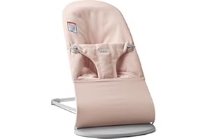 BabyBjörn Bouncer Bliss, Woven mélange, Light pink | 2-in-1 Adjustable Baby Bouncer Seat and Toddler Chair, Newborn to Toddle