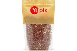 Yupik Roasted Salted Red Skin Peanuts, 1 kg, Kosher, Vegan, Nuts with Skins, Seasoned Nuts, Crunchy Savory Snacks, Source of 