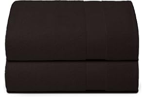 Belizzi Home Premium Cotton Oversized 2 Pack Bath Sheet 35x70-100% Pure Cotton - Ideal for Everyday use - Ultra Soft & Highly Absorbent - Machine Washable - Chocolate Brown