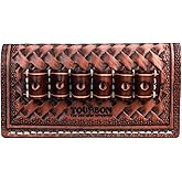 TOURBON Leather 6 Round Cartridge Holder Belt Ammo Slide .38 .357 Pistol Ammunition Carrier