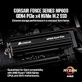 Corsair Force MP600 1TB M.2 NVMe PCIe Gen4 SSD 4950MBs Read view 2