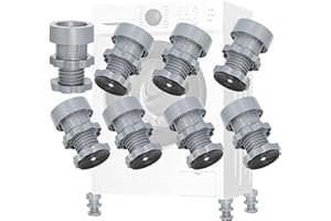 OQUQO 8 Pcs Anti Vibration Pads for Washing Machine Support, Anti-slip Washer Dryer Shock and Noise Cancelling Pads, Adjustable Washing Machine Foot Pads Antivibration Stabilizer