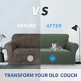 MAXIJIN Newest Jacquard Sofa Cover 2 Seater Army Green Elastic Non Slip view 7