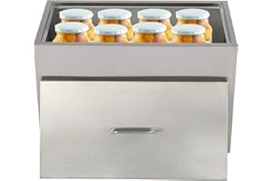 50L/13.2Gal Water Bath Canner Stainless Steel Commercial Canning Pots with Lid Stove Top Canning Pot with 2 Canning Racks Lar