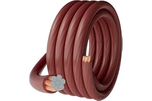 HiFind 4 Gauge 4 AWG 25 Ft Brown Power/Ground Wire Cable, True Spec Transparent Flexible Soft Touch Welding Battery Cable for Car Audio, Speaker, Solar, Marine, Generator, Automotive, RV